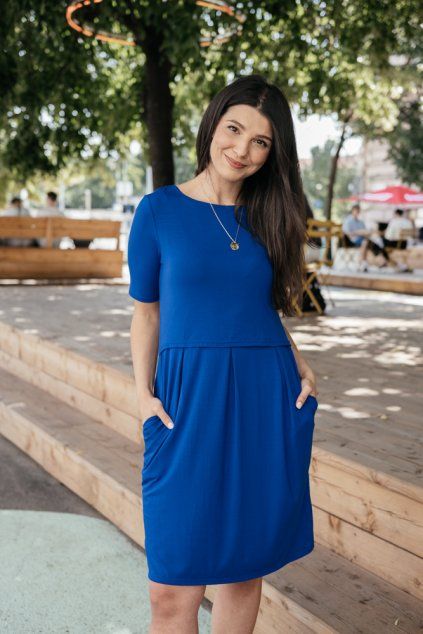 Reparada bambusové kojicí šaty Vera královsky modrá