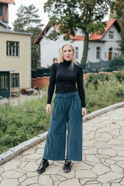 Reparáda manšestrové culottes nefrit