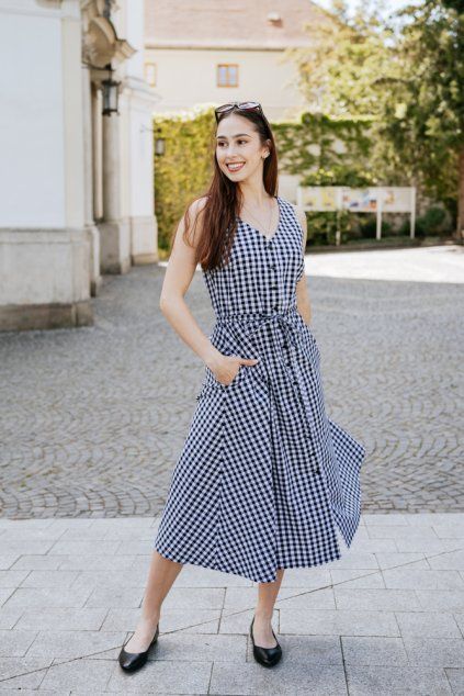 Reparada kostkované šaty Caroline1