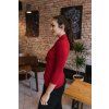 Reparada bambusove tricko trictvrtecni rukavy vystrih odetta tmave cervene4