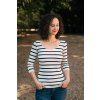 Reparada bambusove elegantni tricko trictvrtecni rukav Marta modrosmetanovy prouzek1